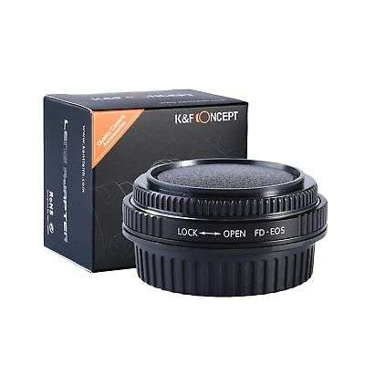 K&F Concept Lens Mount Adapter with Optic Glass for Canon FD Lenses to Canon EOS EF Camera Body