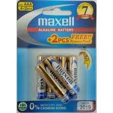 Maxell AAA-(4+2) Alkaline Battery CARDED