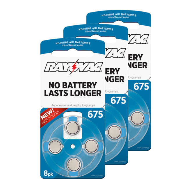 Rayovac 675AE Hearing Aid Batteries (Cards of 6)