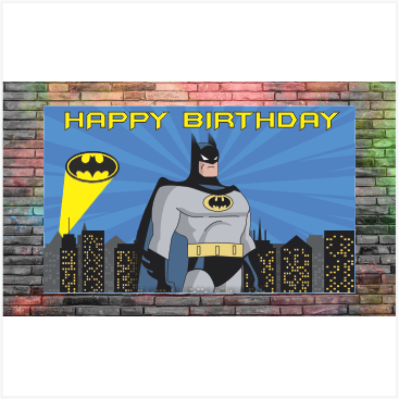 Batman Theme Birthday Banner - Party Decor