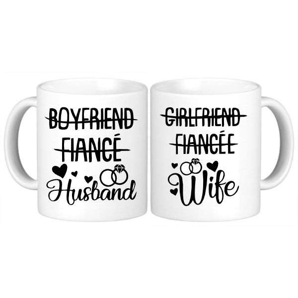 Hubby and Wife Couples Coffee Mug Set - Celebrate Love and Moments