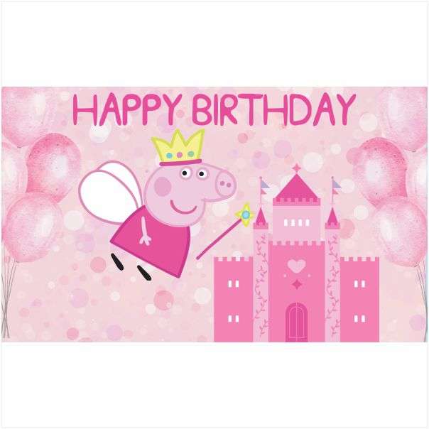 Peppa Pig Birthday Banner - Kids Party Decor