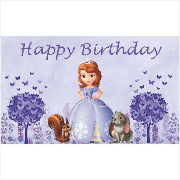 Princess Sofia Birthday Banner - Kids Party Decor