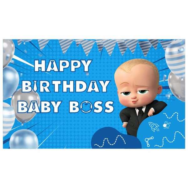 Baby Boss Theme Birthday Banner