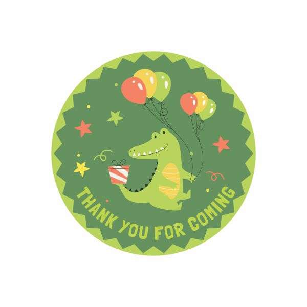 Dinosaur Theme Party Stickers - Pack of 25