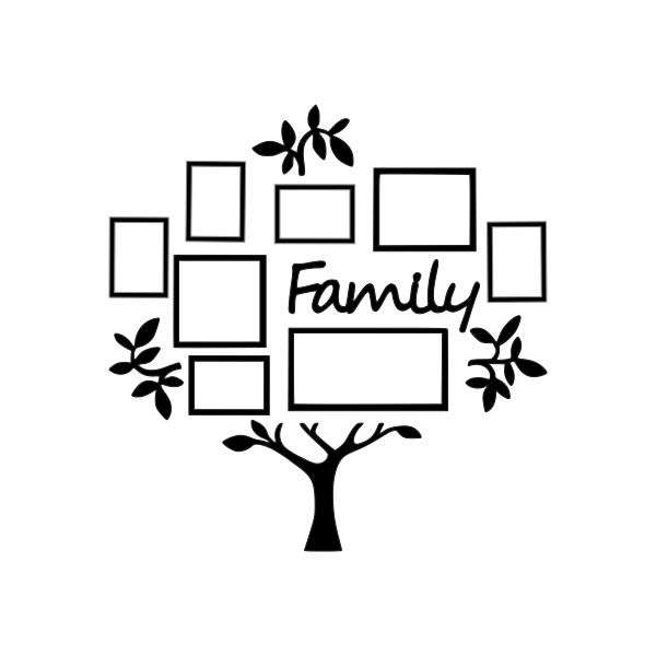 Family Tree  - Photo Frame -  Wall Vinyl