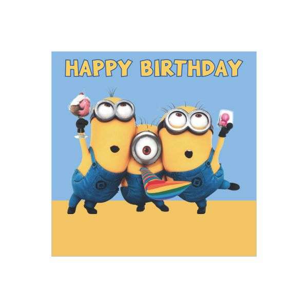 Minion Theme Birthday Stickers - Pack of 25 - 10 cm