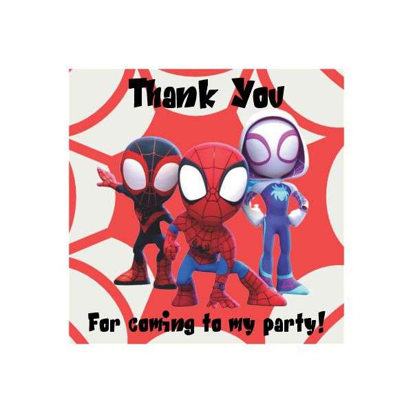 Spidey and Friends Party Stickers - Pack of 30 Stickers - 10 cm