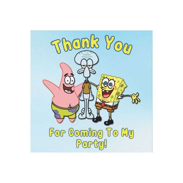 Sponge Bob Square Pants Party Favor Stickers - Pack of 30 - 10 cm
