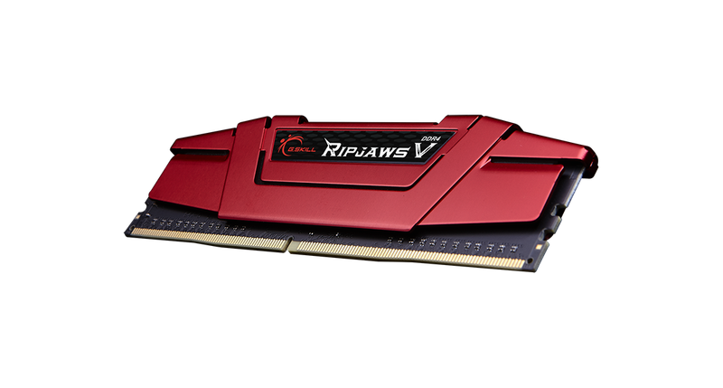 G.Skill F4-2400C15S-4GVR Ripjaws V 4GB (1x4GB) DDR4-2400MHz CL15 1.20V Red Desktop Memory