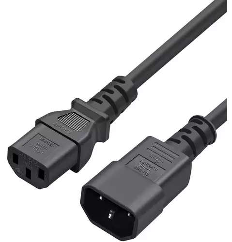 1.5 Meter Male to Female PC Power Cable extension cord (Kettle Cord / IEC Plug)