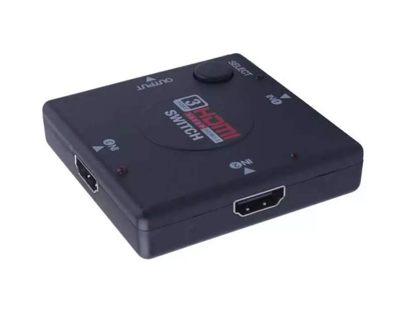 3x1 (3 input ports) Manual HDMI Switch | Push Button | 1080p