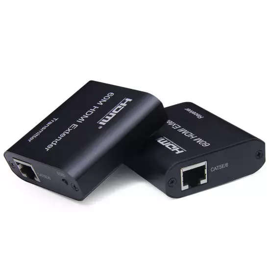 Single Network Cable HDMI over CAT5/CAT6 Extender up to 60 meter distance