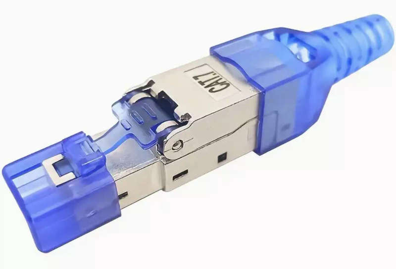 CAT 7 RJ45 Network Cable Connector | Tool Free Shielded 22-26AWG Modular RJ45 Connector | 10Gbps