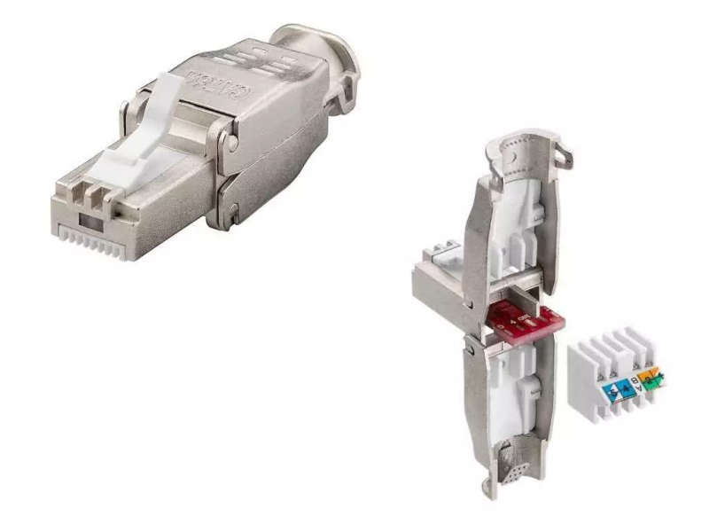 CAT 7 RJ45 Network Cable Connector | Tool Free Shielded 22-26AWG Modular RJ45 Connector | 10Gbps