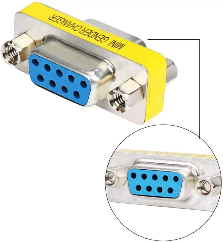 Serial Port Female to Female Coupler / DB9 RS232 Gender Changer