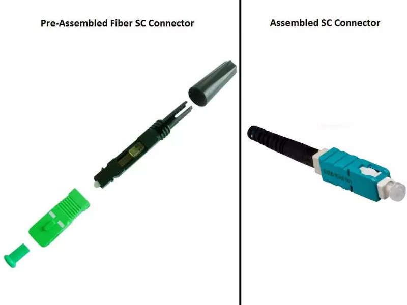 Fiber Optic SC Connector - Field Installation for 125 Micron Fiber Optic FFTH (Fiber-to-the-home)