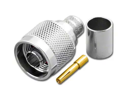 Crimp-on Male LMR400 Connector | NType Connector with Female Pin