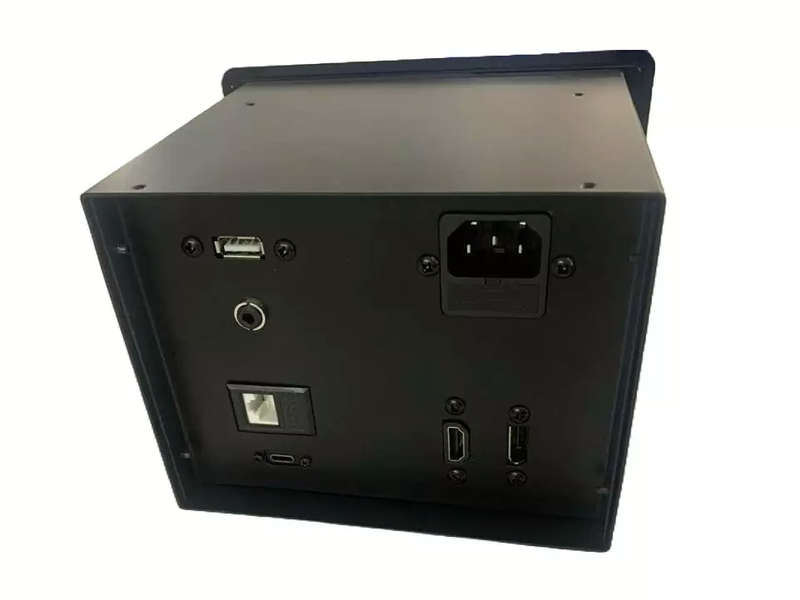 Gas Popup Panel / Popup Desk with 3pin Electrical Plug and HDMI, Displayport, Audio, RJ45 Network...