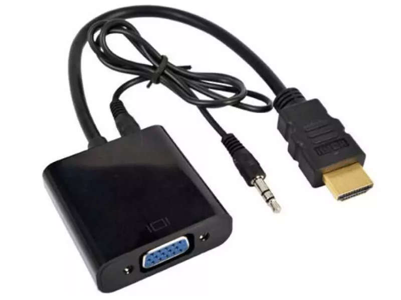 Active HDMI to VGA (with 3.5mm Audio Output) Cable - Convert HDMI to Analogue VGA