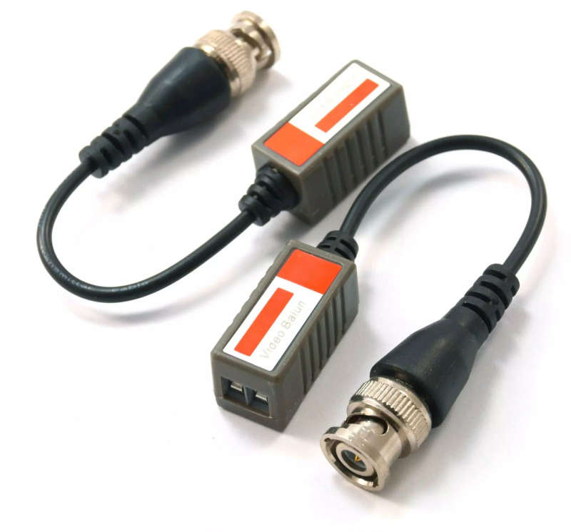 Passive BNC CCTV Camera CAT6 Balun SET - Transmitter and Receiver Adapters