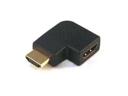 HDMI Port Saver RIGHT ANGLE 90 Degree - HDMI Male to Female Adapter - Vertical Flat Left