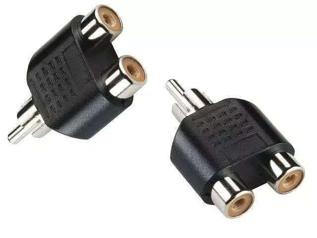 RCA Audio / Video Splitter Adapter - Y Splitter - RCA Male to 2 RCA Female