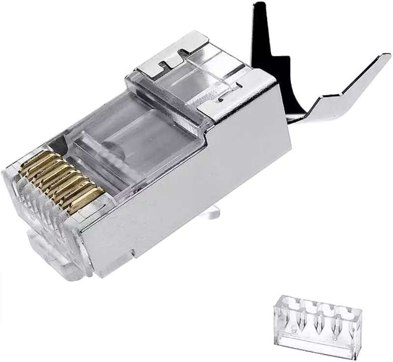 CAT7 RJ45 Shielded Connector + Insert 23-24 AWG 0.51mm/0.57mm | 10Gbps