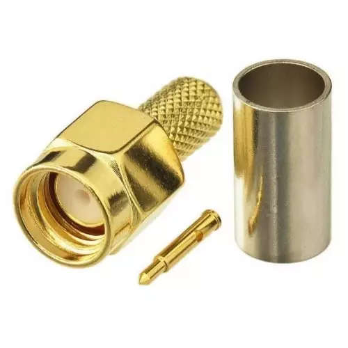 Crimp-on SMA Male Connector (Used with LMR195 Cable for Wifi Antenna Extension cable)