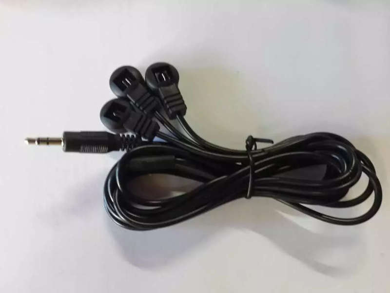 2-Ring Triple IR Eyes Receiver Cable for any IR Equipment with 3.5mm Jack