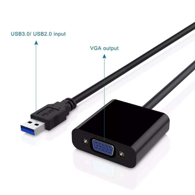 USB to VGA Converter | USB 3.0 Adapter Cable For Windows 7,8,10 & Windows 11