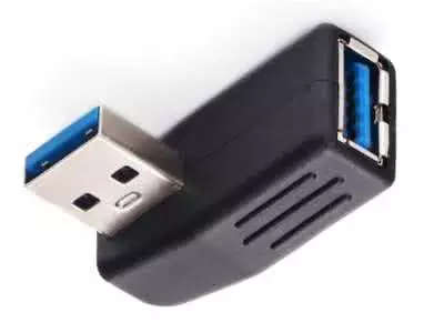 270 Degrees Right Angled USB 3 Male to Female Adapter for any USB 3.0 Laptop / PC