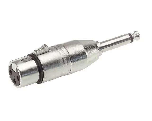 Female XLR to Male 6.35 mm Mono Jack Adapter