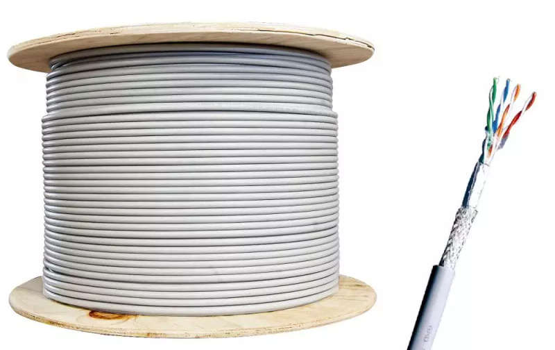 305 Meter CAT6E STP (Shielded) 23 AWG Gigabit Network Cable Roll
