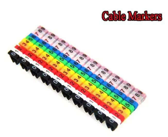 100 Pack Network Cable Label Clips | Cable Markers 4-6mm Wire Numbering