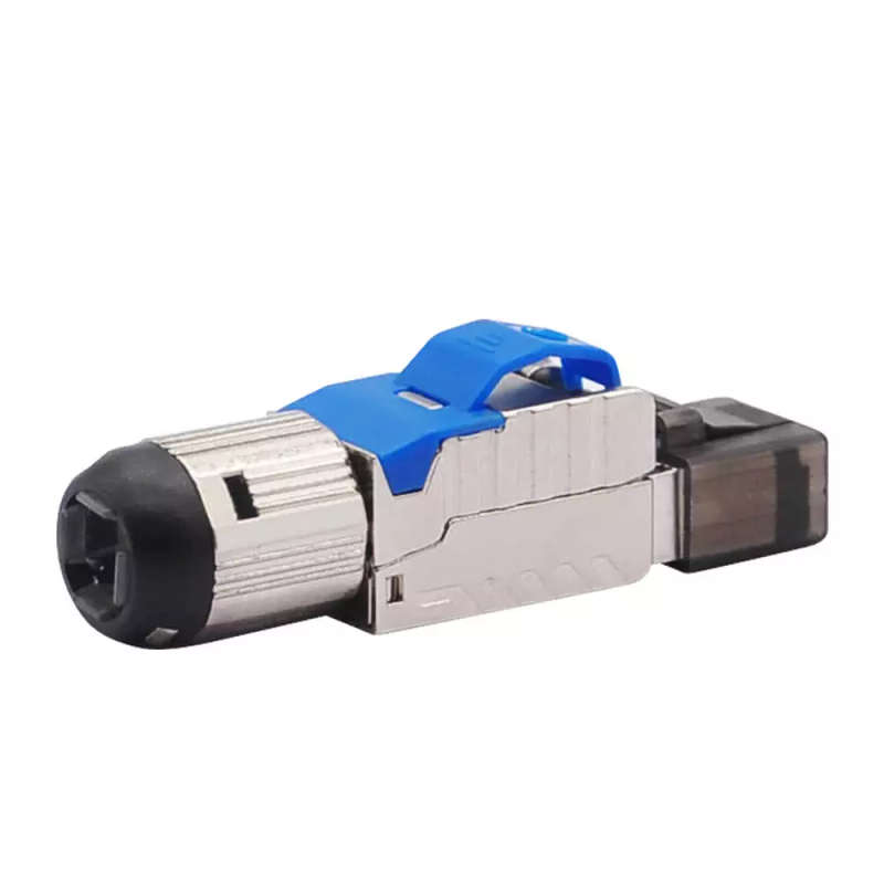 RJ45 Modular CAT7 / CAT8 Connector | Shielded | Tool Free up to 8mm Diameter Cable | 40Gbps