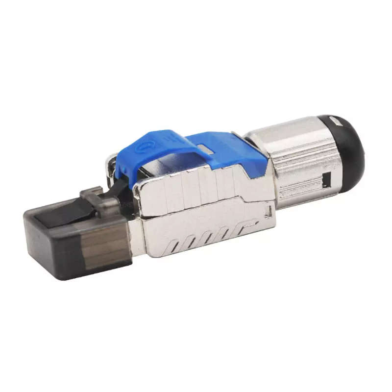 RJ45 Modular CAT7 / CAT8 Connector | Shielded | Tool Free up to 8mm Diameter Cable | 40Gbps