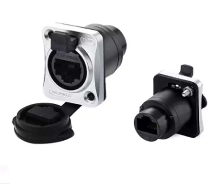 Female Gigabit WaterProof RJ45 Socket Connector for Outdoor Installations of CAT6 Network Cables