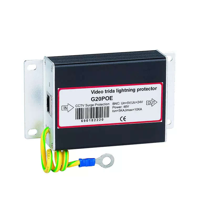 Outdoor Gigabit Network RJ45 Surge Protector with 802.3AF PoE Support