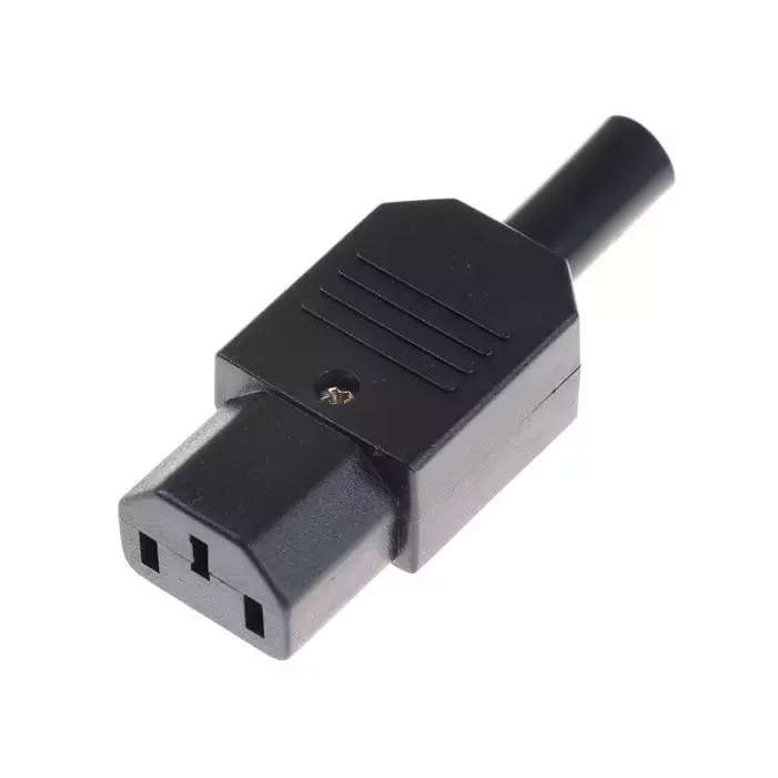 IEC C13 Screw-on Plug Adapter 3pin | "Kettle Cord Adapter" | 250V 10A