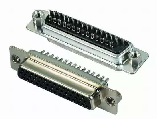 Female D Sub 44 pin Solder Connector | High Density | FCI Panel Mount (NO Casing)