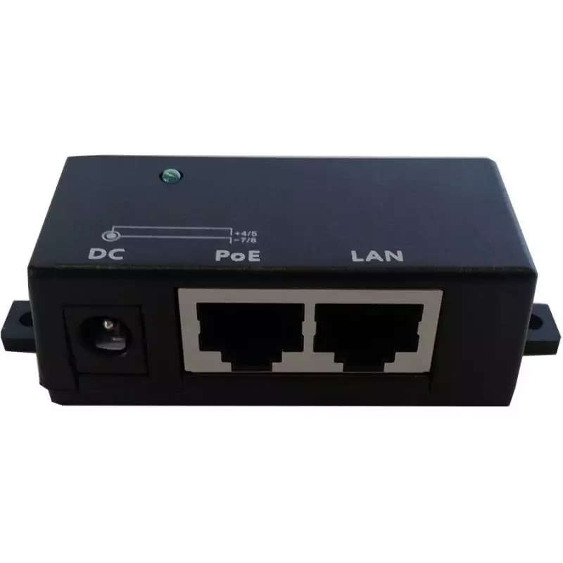 Single Port Gigabit POE Injector | 12 volt to 52 volt | 1Gb/s for CCTV POE Injector for Cameras