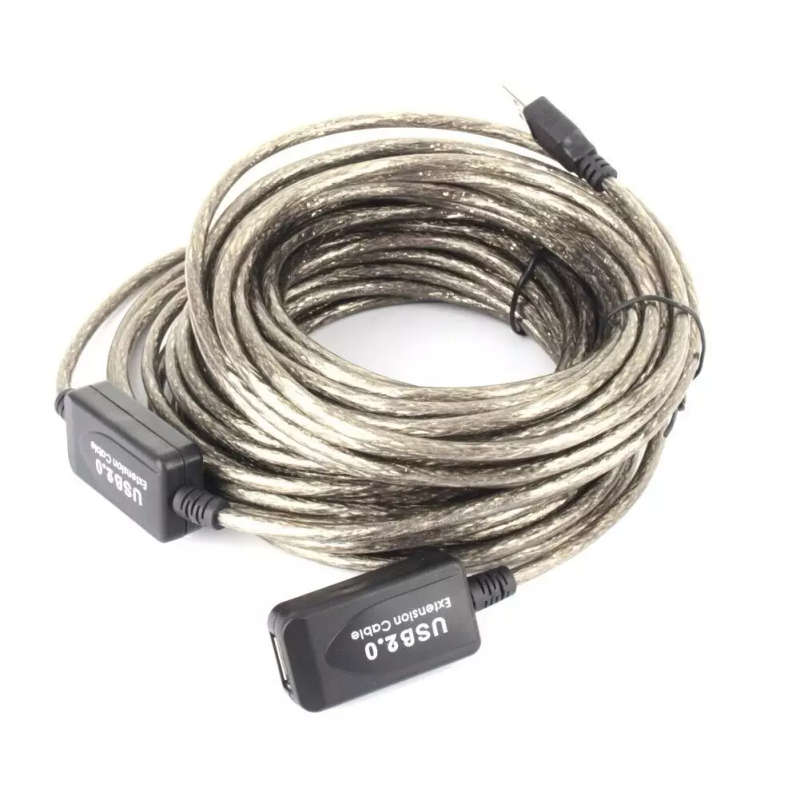 20 Meter USB 2.0 Extension cable (Female to Male USB Type A) With Active Signal Booster