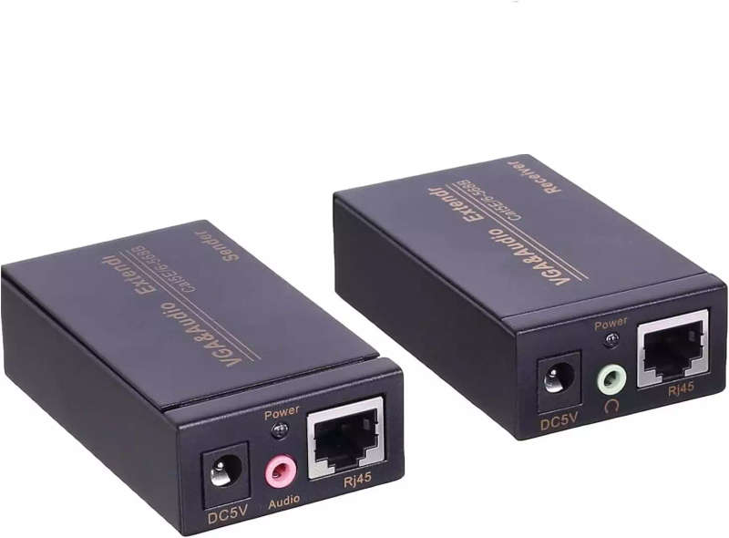 100 Meter VGA Extender over Network Cable CAT5e / CAT6 and Analogue Audio Support