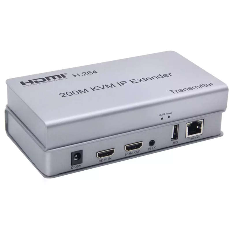 200 Meter HDMI KVM Extender Balun SET (Keyboard, Video, Mouse) HDMI over IP extender
