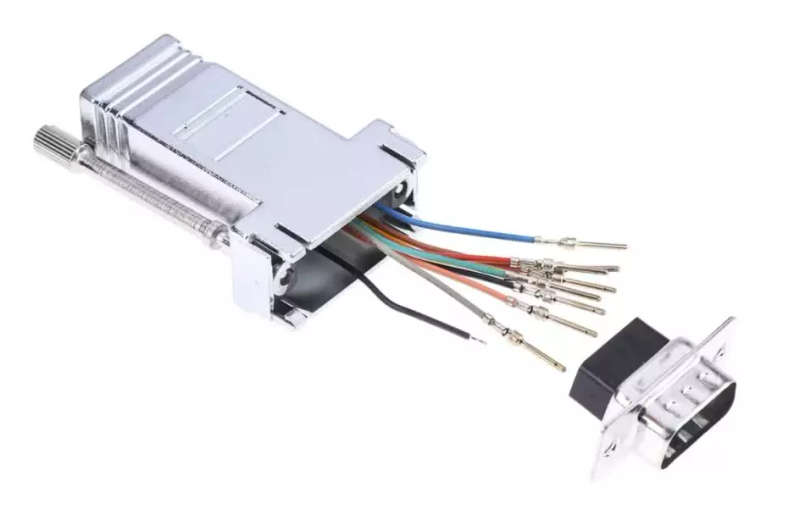 Male (or Female) 9 pin RS232 over CAT6 | Serial DB9 to RJ45 Adapter