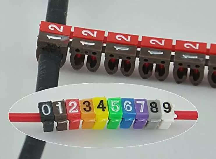 100 Pack Network Cable Label Clips | Cable Markers 4-6mm Wire Numbering