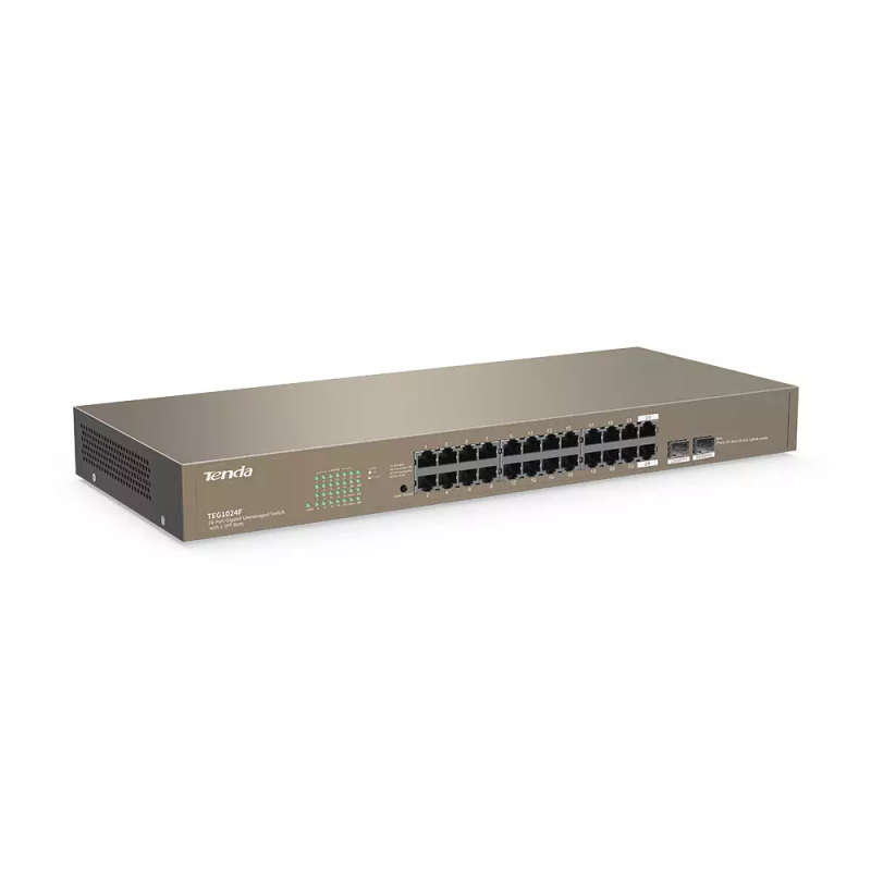 24 Port Gigabit Unmanaged Network Switch with 2x SFP Slots | TEG1024F
