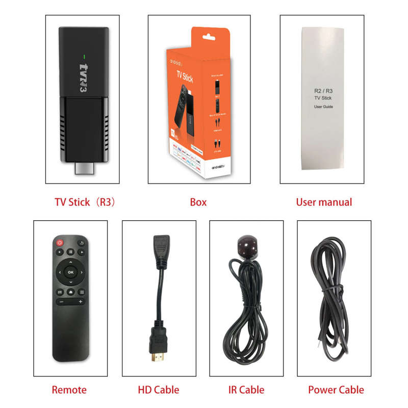 4K UltraHD Android TV TVR3 Stick | Google Certified Media Player with Bluetooth Remote | Play Sto...