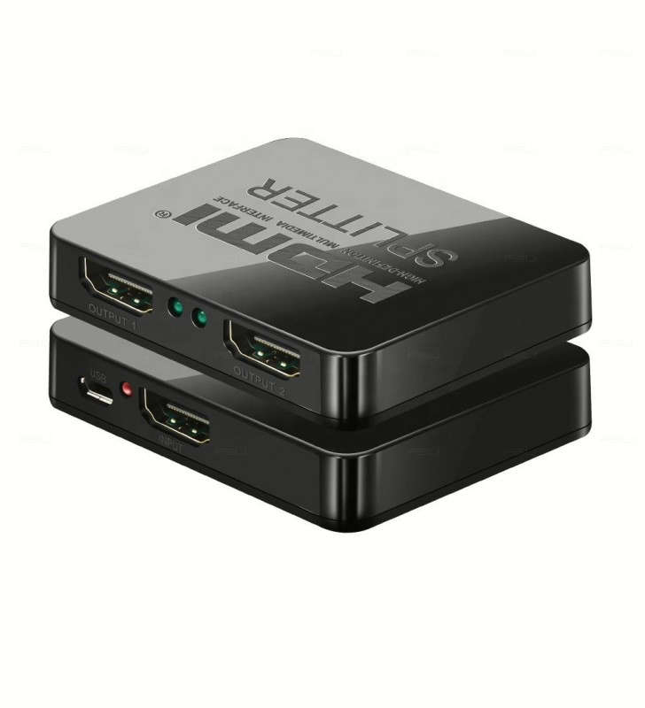 USB Powered 1x2 HDMI Splitter 4K x 2K Ultra HD (uHD) 60hz | Up to 120hz 1080p 2 Ports Output